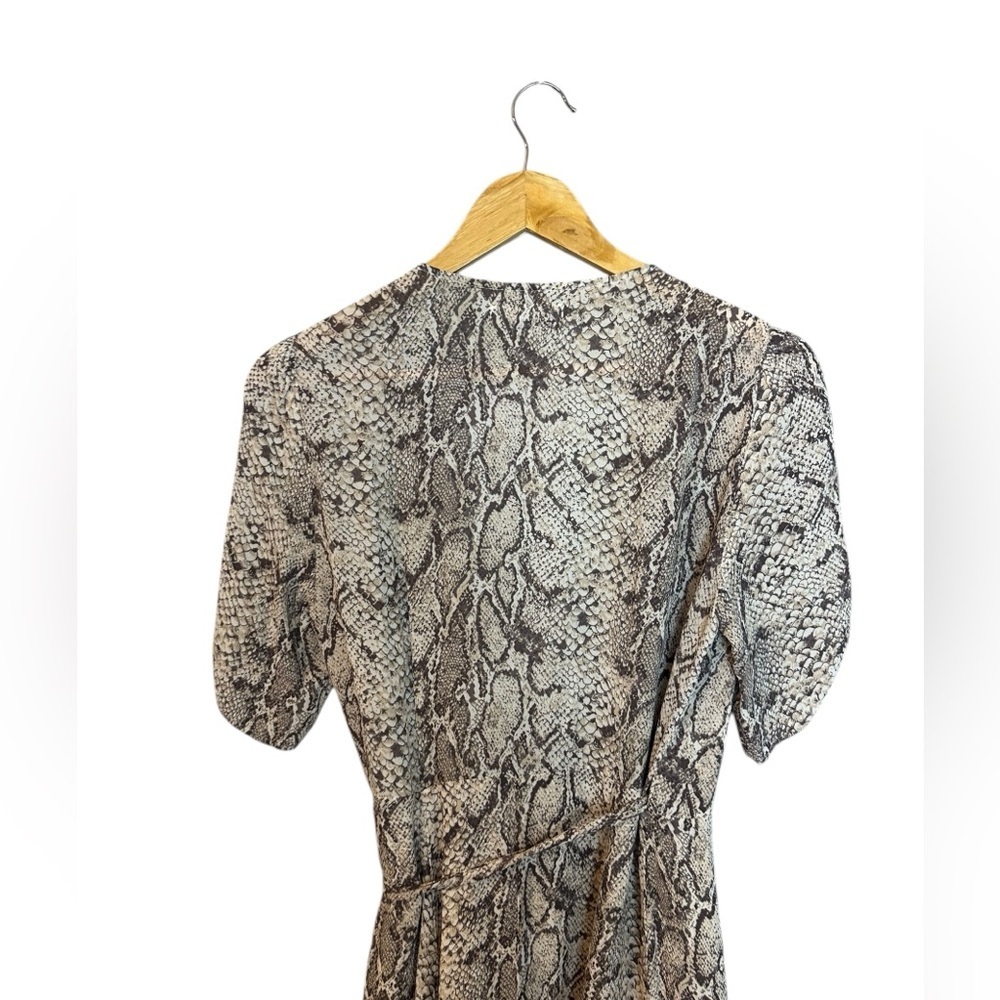 Reformation Monica Python Wrap Dress L - Picture 8 of 9